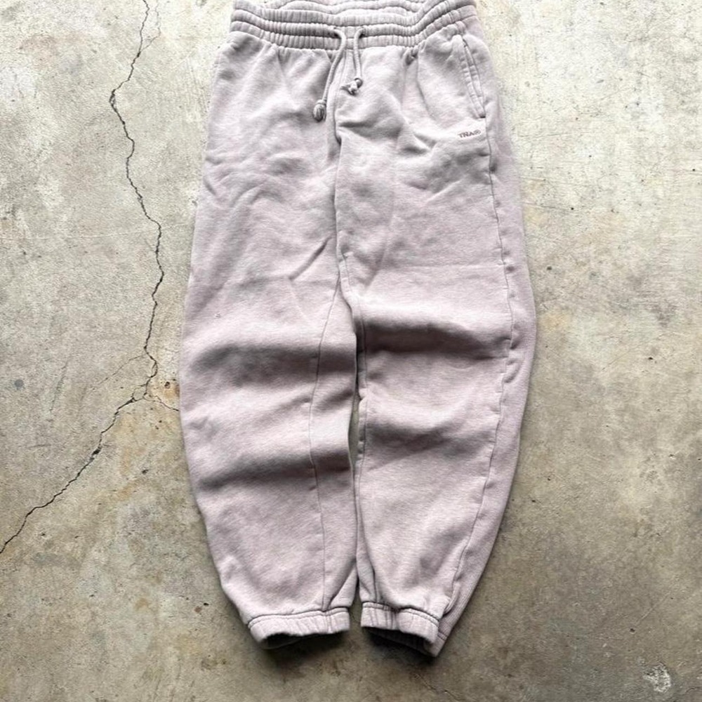 TNA Aritzia Cozy Fleece Boyfriend Sweatpants Beige XS